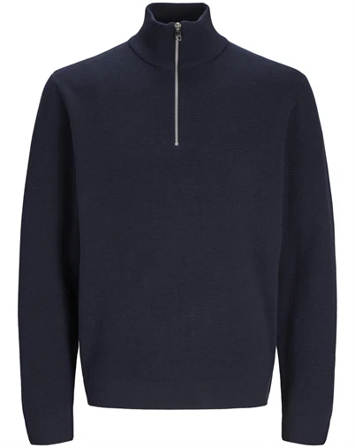 Jack & Jones Junior - JPRBlamilano Stitch Knit Half Zip - Night Sky